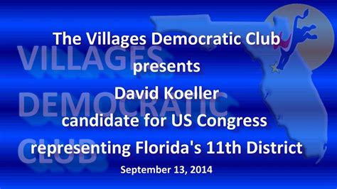 Congressional Candidate David Koller YouTube