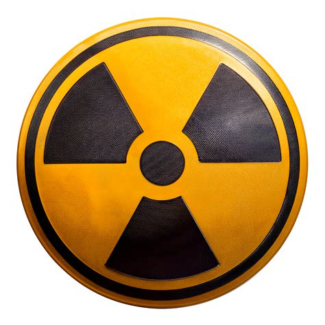 Radiation sign in yellow, warn workers, scientists and the public of