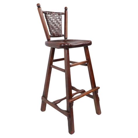 Rustic Old Hickory Bar Stool C 1940 S For Sale At 1stdibs