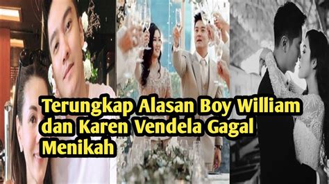 Terungkap Alasan Boy William Dan Karen Vendela Gagal Menikah Dan Ini