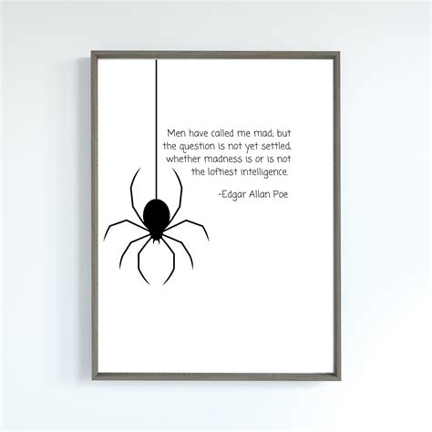 Edgar Allan Poe Printable Wall Art Edgar Allan Poe Quote Edgar