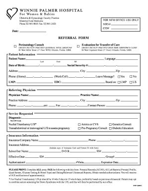 Fillable Online REFERRAL FORM Orlando Health Fax Email Print PdfFiller