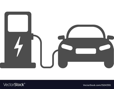 Electric Car Charging Station Royalty Free Vector Image