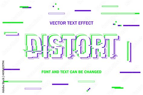 Distort Glitch Electronic Style Typography 3d Editable Text Effect Font