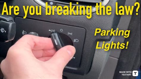 When Should You Use The Parking Lights Youtube