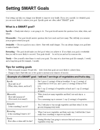 Smart Goals Template Free Worksheet For Setting And Achieving Goals