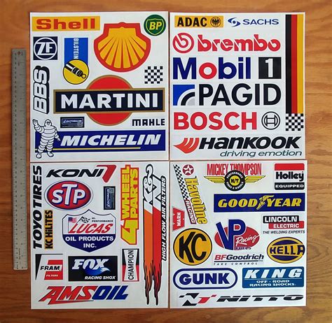 Vintage Racing Decals