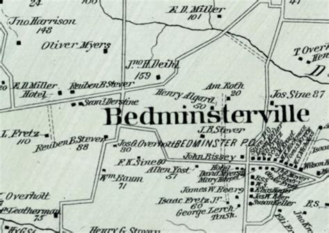 1891 Map of Bedminster Township Bucks County Pennsylvania | Etsy