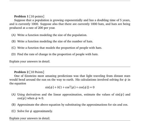 Solved Problem 1 10 Points Suppose That A Population Is