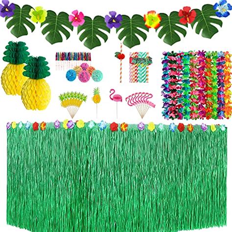 D Corations De F Te Tropicales Hawa Ennes Jupe De Table En Herbe