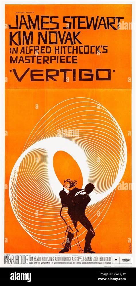 Vertigo Paramount 1958 James Stewart Kim Novak Directed By Alfred