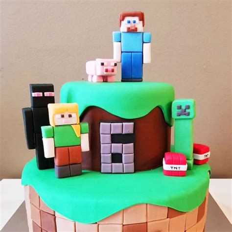 Minecraft Edible Cake Topper Cake Ideas Aesthetic