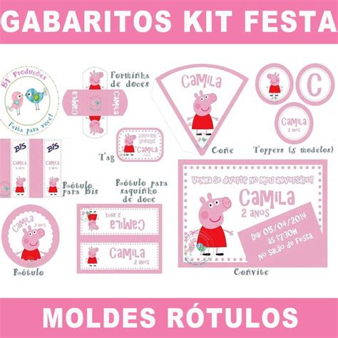 Moldes Gabaritos Kit Festa Limpos Digital Vetores Corel R Em Belo Hot