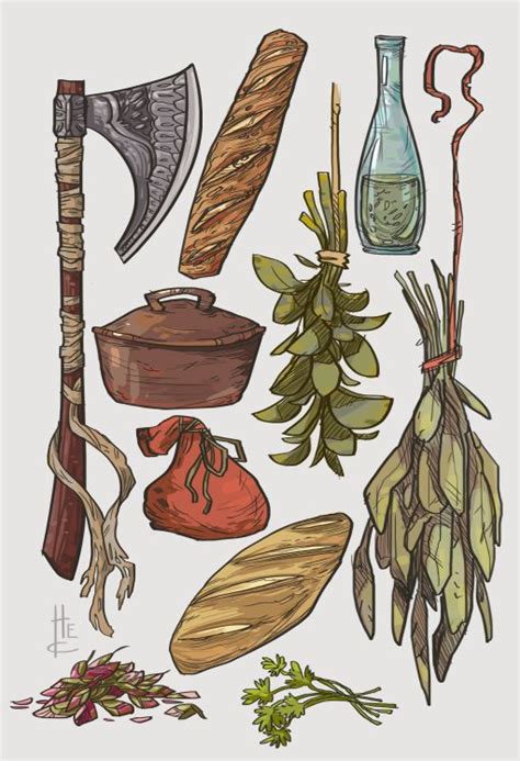 Item Sketches 3 By Nafah On Deviantart Fantasy Props Sketches Art