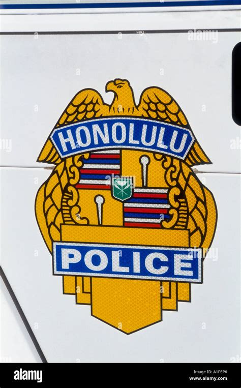 Hawaii, Honolulu Police Sign Stock Photo - Alamy