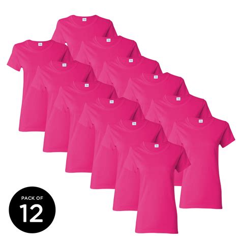 Gildan - Gildan Women Pink T-Shirts Value Pack Shirts for Women Pack of ...