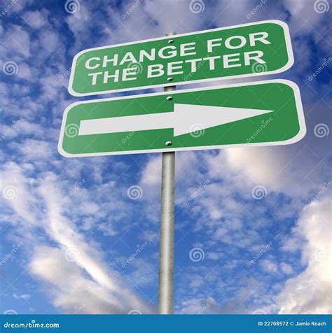 Street Road Sign Change For The Better Stock Illustration