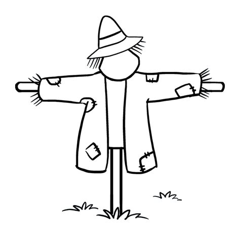 How to Draw a Scarecrow - Really Easy Drawing Tutorial