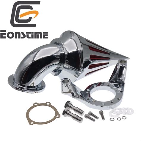 Eonstime Billet Cone Spike Chrome Spike Air Cleaner Kits Intake Filter