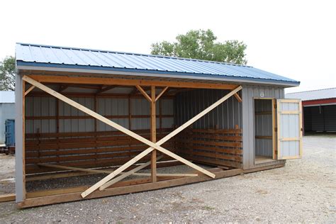 Repo 12x24 Horse Loafing Shed With 6 Tack Room Projective Fabrication