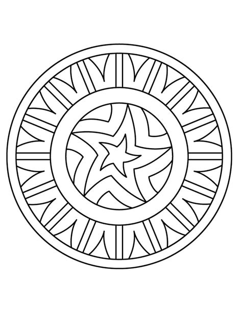 Dibujos De Mandala Con Patrón De Estrella Para Colorear Para Colorear