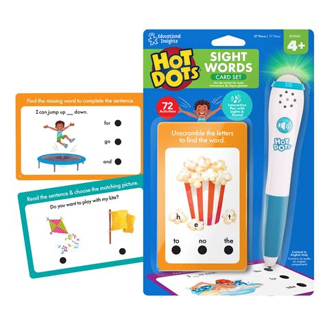 Hot Dots Sight Words Card Set Educational Insights Playwell Canada