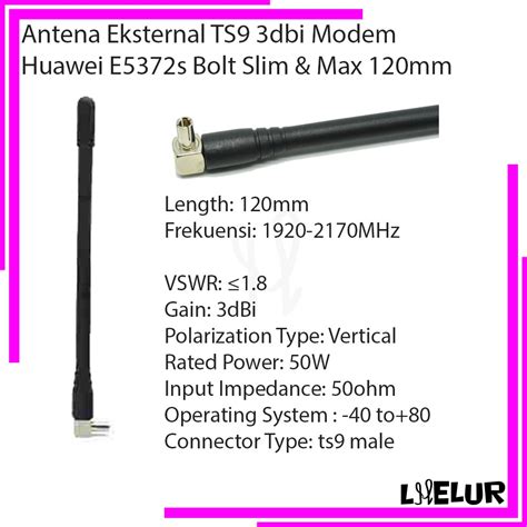 Jual Antena Eksternal Ts9 3dbi Modem Huawei E5372s Bolt Slim And Max