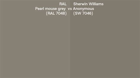 Ral Pearl Mouse Grey Ral 7048 Vs Sherwin Williams Anonymous Sw 7046