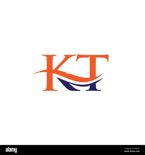 Diseño Inicial Con El Logotipo De La Letra Kt Y Moderno Diseño Del Logotipo De Kt Imagen Vector