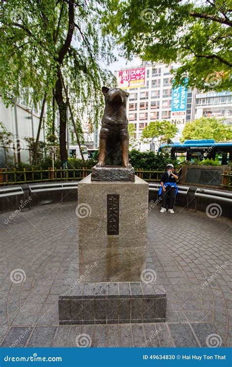 Statua Di Hachiko Shinjuku Tokyo Giappone Immagine Editoriale