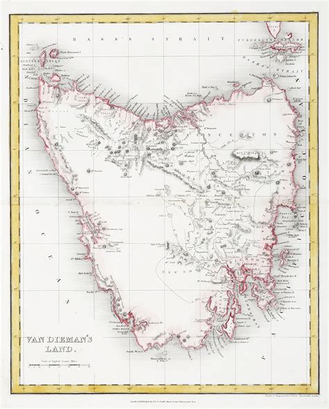 Van Dieman's Land. - Antique Print Map Room