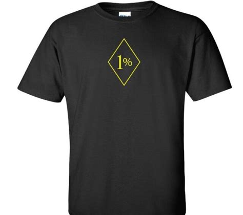 1er Tee Shirt Yellow Logo Cotton Outlaw Biker 1 Percenter Black S 5xl Ebay