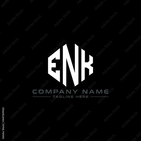 Enk Letter Logo Design With Polygon Shape Enk Polygon Logo Monogram