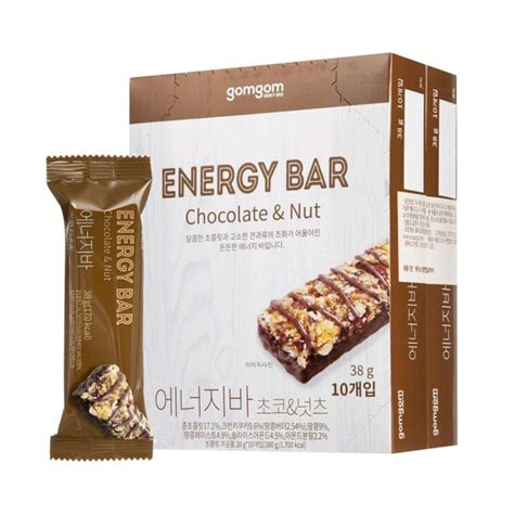 Jual Energy Bar Chocolate Nutfruit Gomgom Koreaprotein Bar Shopee