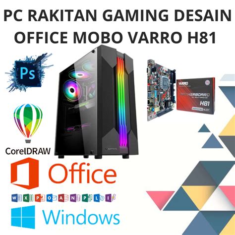 Jual PC KOMPUTER RAKITAN GAMING EDITING DESAIN INTEL CORE I7 4790 MOBO