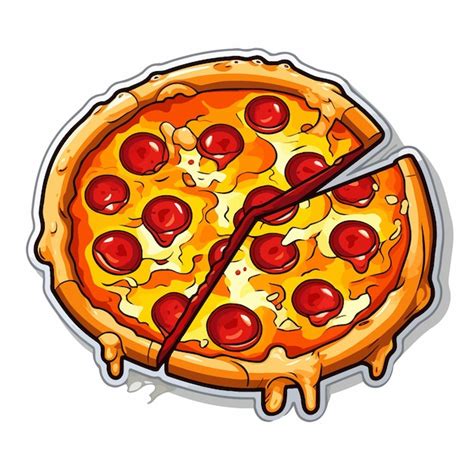 Pizza Vektor Illustration Premium Vektor