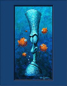 Cool Blue Tiki Art Print By Trey Surtees Tiki Art Tiki Statues