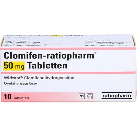 Clomifen Ratiopharm 50 Mg Tabletten 10 St Kaufen