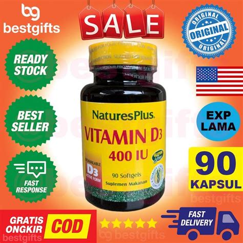 Jual NATURES NATURES NATURE PLUS VITAMIN D3 400IU 400 IU IMUNITAS