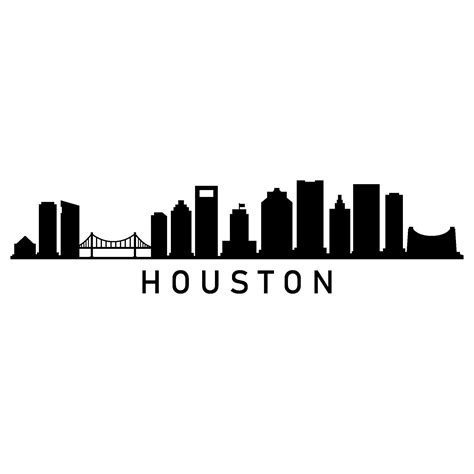 Houston skyline on white background 42342686 Vector Art at Vecteezy