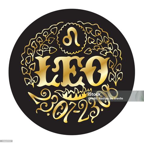 Ilustración De El Signo Del Zodiaco Leo Ilustración Vectorial Para