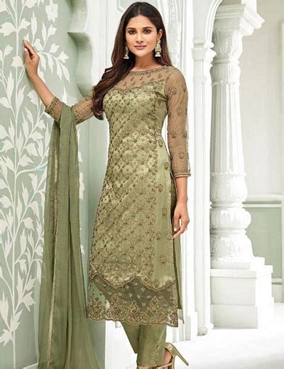 Net Material Best Sale Churidar Designs