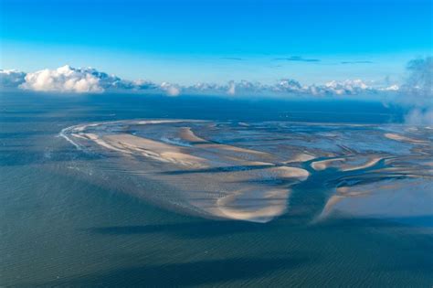 Nigeh Rn Aus Der Vogelperspektive Wattenmeer Sandb Nke Vor Der