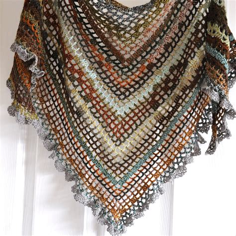 Pattern Only Pdf File Triangular Crochet Shawl In Gypsy Style With