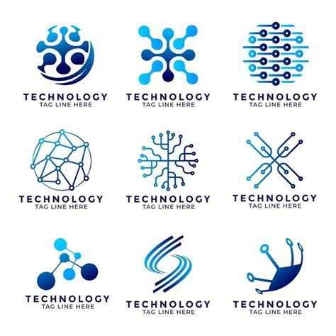 Technology Logo Collection 3709119 Vector Art At Vecteezy