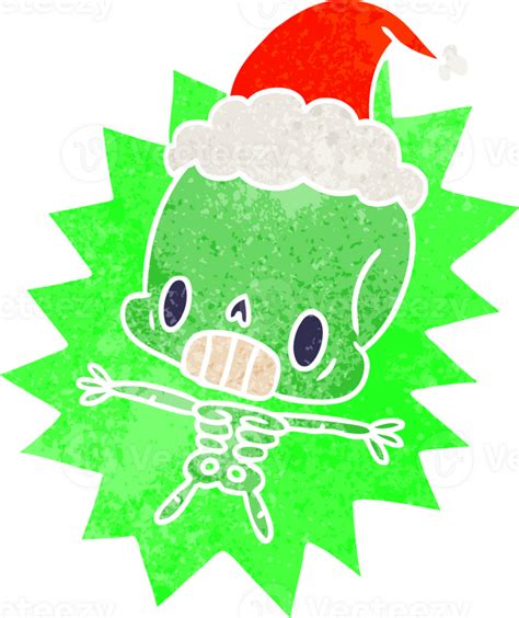 Christmas Retro Cartoon Of Kawaii Skeleton 36351778 Png