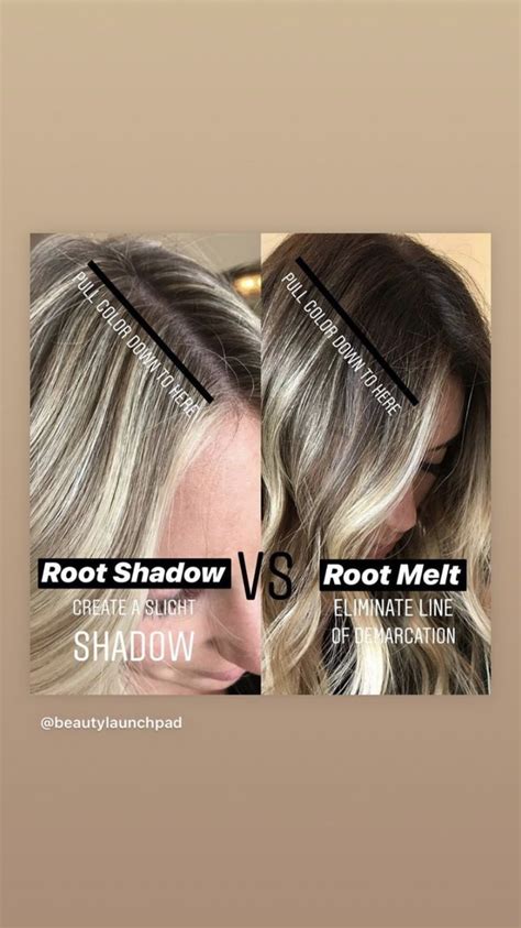 Shadow Root Vs Root Melt Technique Color Melting Hair Hair Color