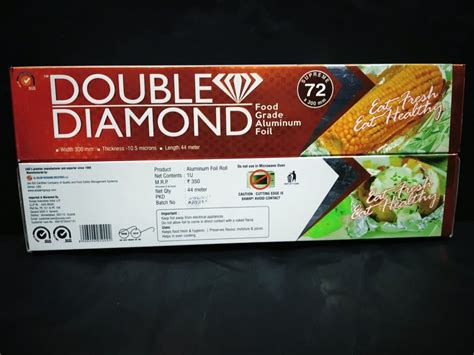 Double Diamond Silver Aluminium Foil No Meters At Piece In