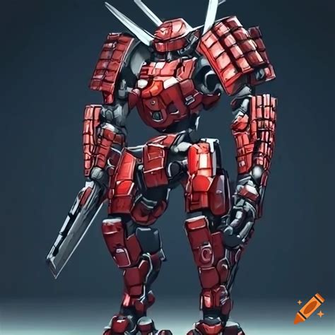 Red Mecha Robot Design On Craiyon