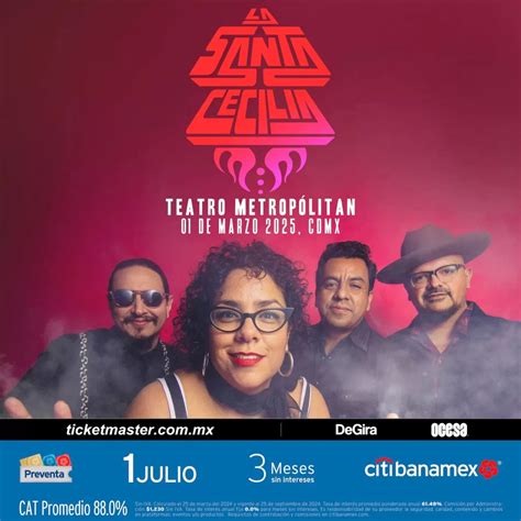 LA SANTA CECILIA EN CDMX TEATRO METROPÓLITAN 2025